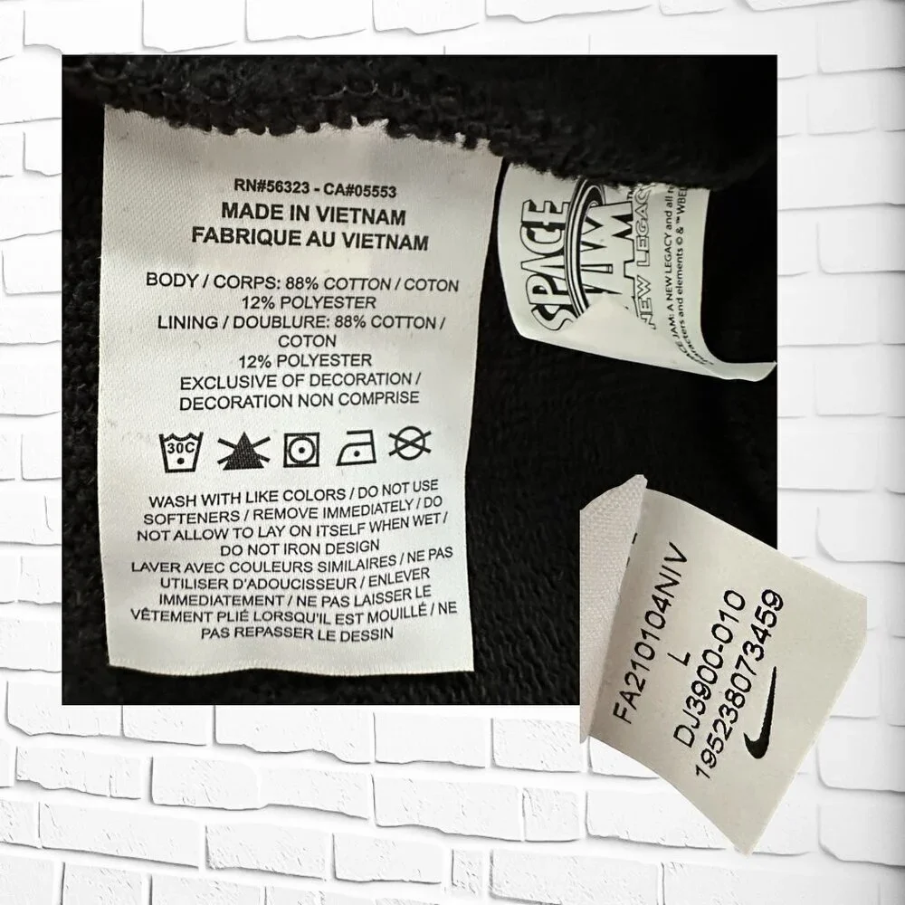 Men's Nike Lebron Space Jam Tune Squad Hoodie - Jordan Bugs Daffy NWOT Large - Picture 8 of 10